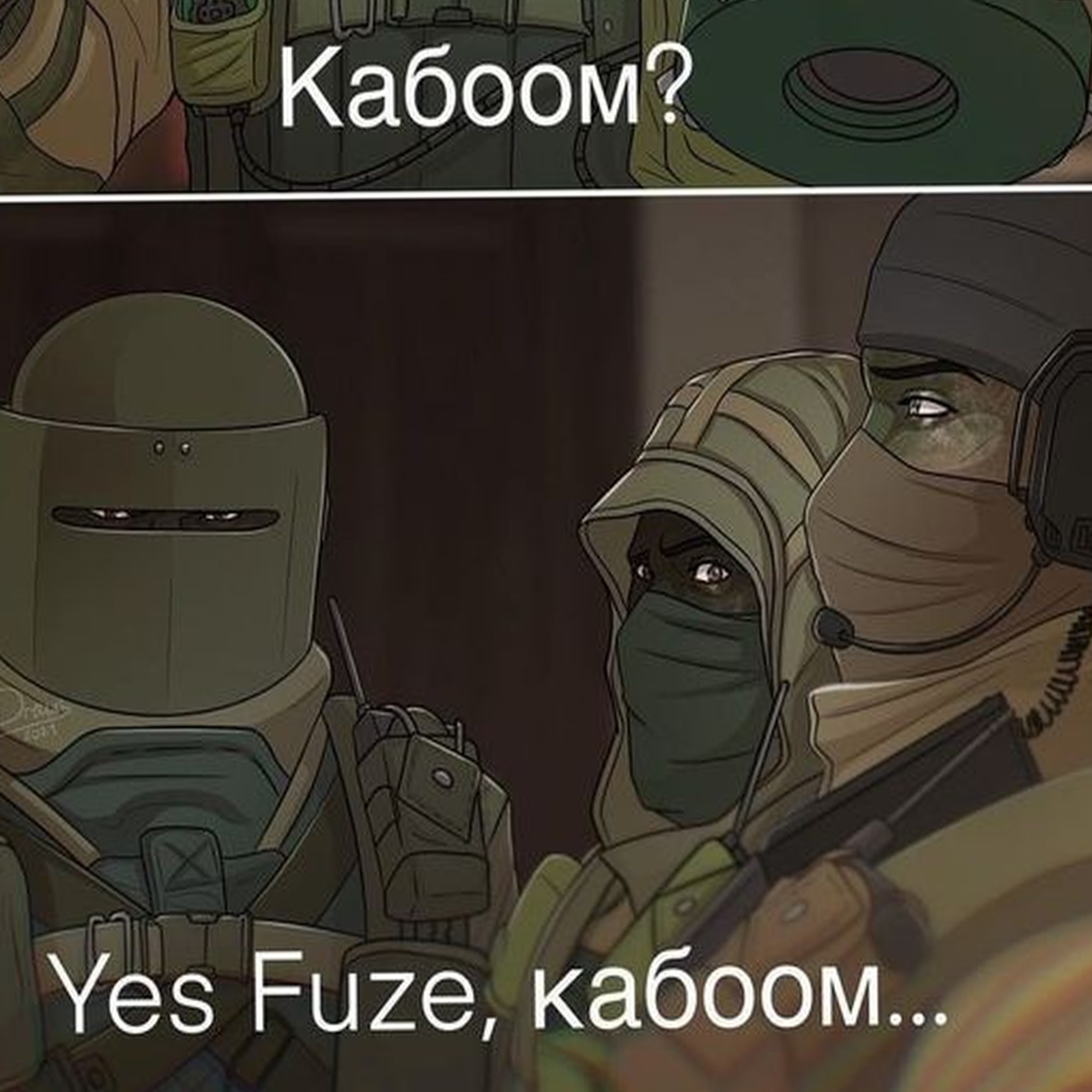 Kapkan, Tachanka, and Glaz.